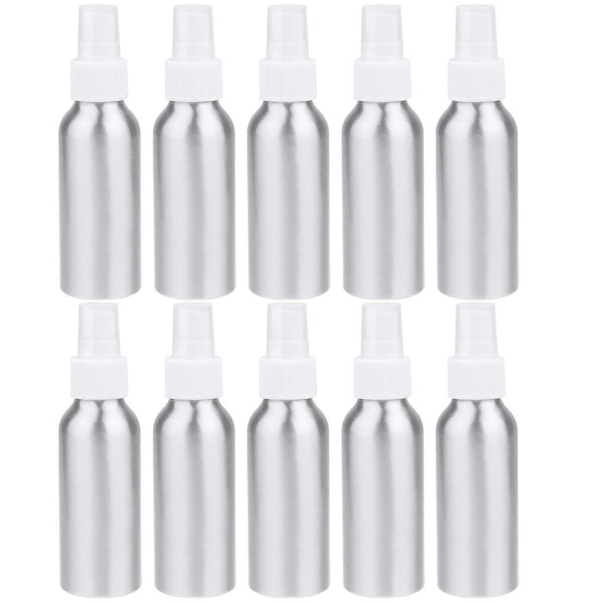 10Pcs Travel Perfume Spray Bottle Aluminum Refillable Atomizer Durable Compact Fragrance Container