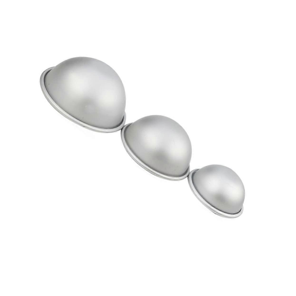 3pcs Semicircular Cake Moulds Aluminum Bath Bomb Molds DIY Baking Tools Large Medium Small