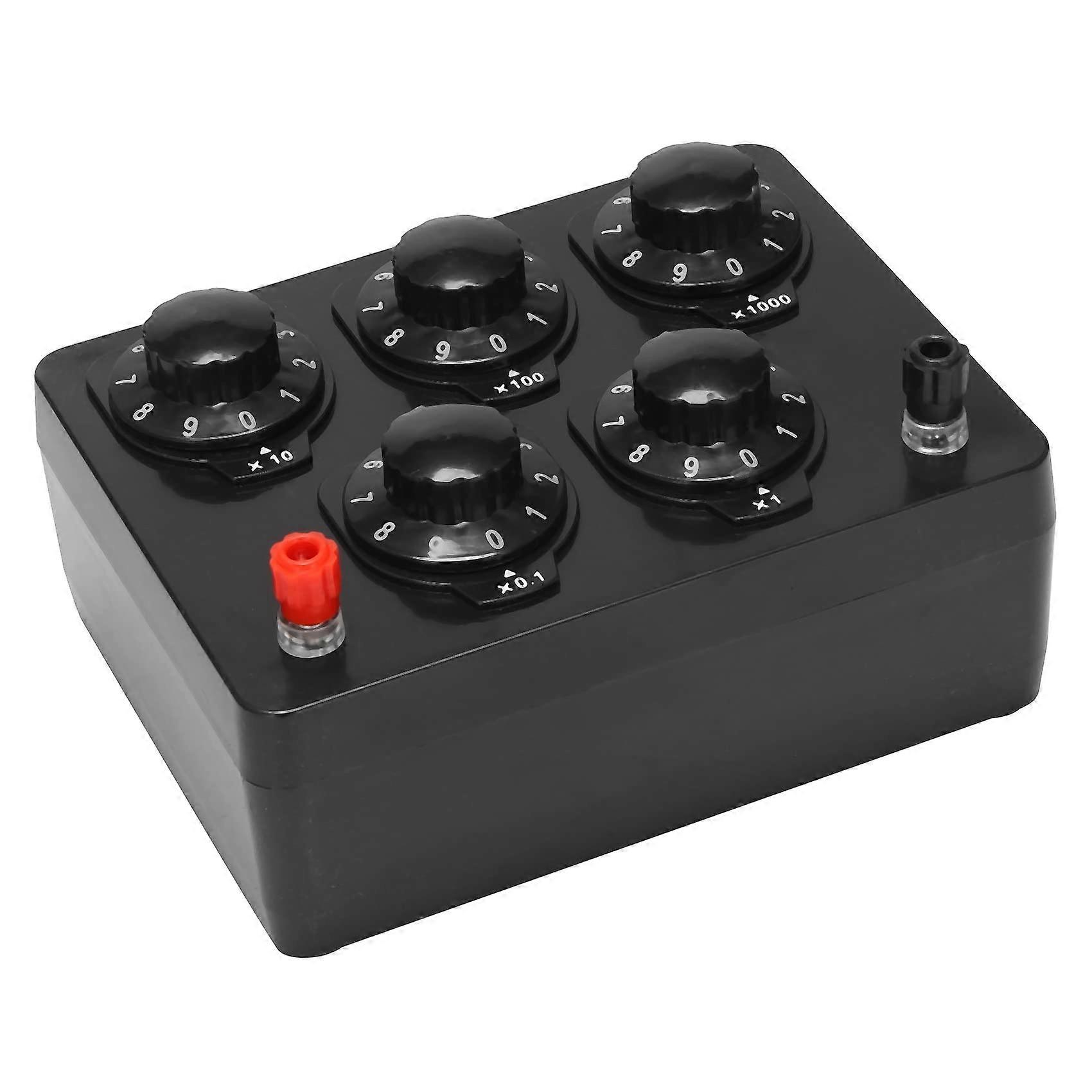 Decade Resistance Box 09999.9 Ohm Variable Resistor for Physics Lab Durable Metal Housing