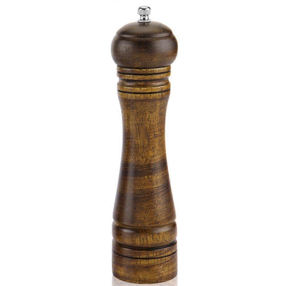 Manual Adjustable Wooden Pepper Grinder 8 Inch with Precision Ceramic Grinding for Kitchen Use