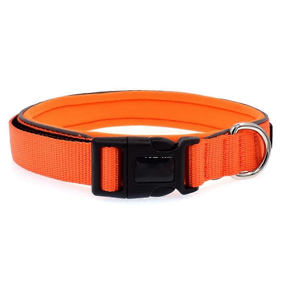 Reflective Adjustable Dog Collar with Soft Padding for Large Medium Small Dogs Night Safety