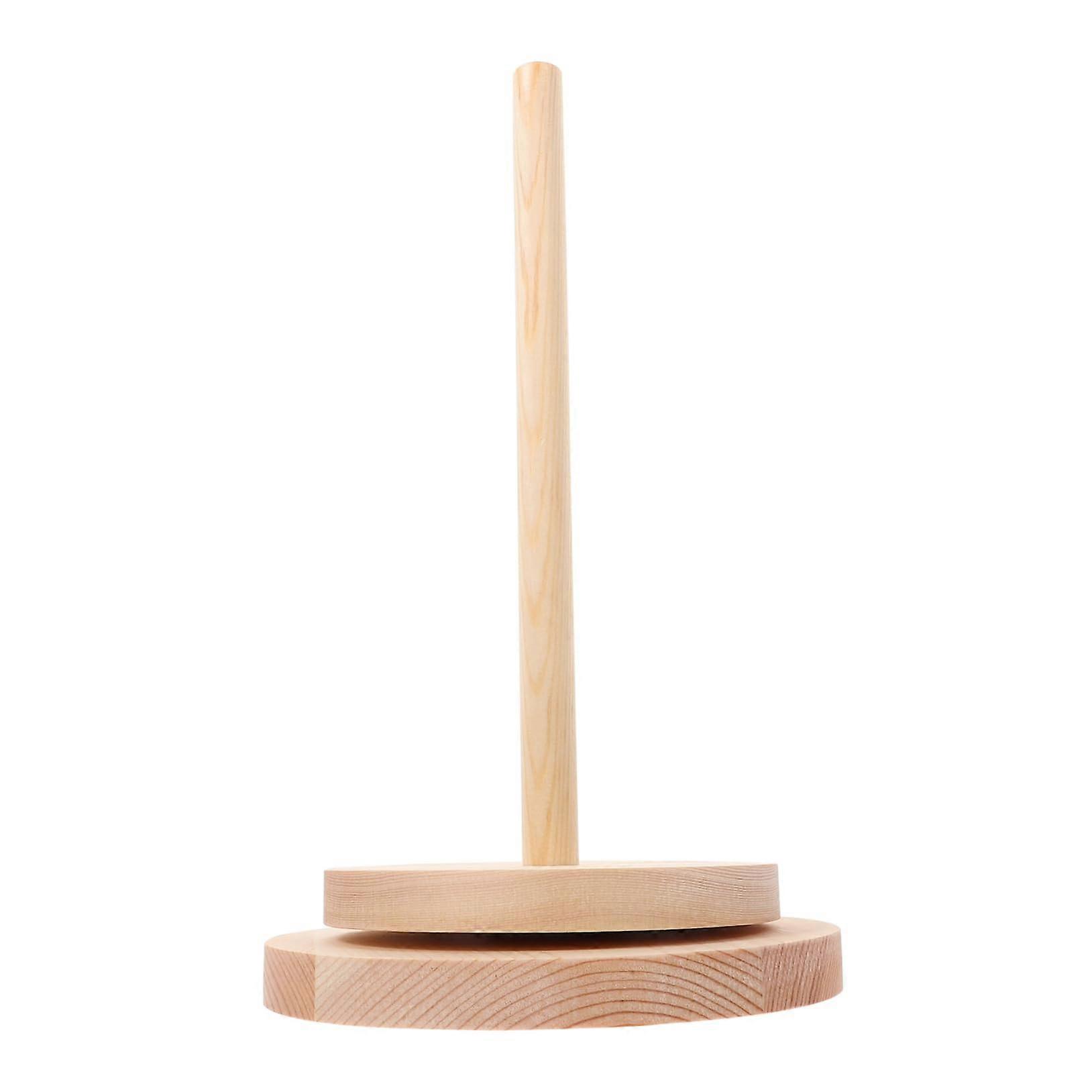 Wooden Thread Organizer Rack with 10 Spool Holders for Sewing and Embroidery Storage