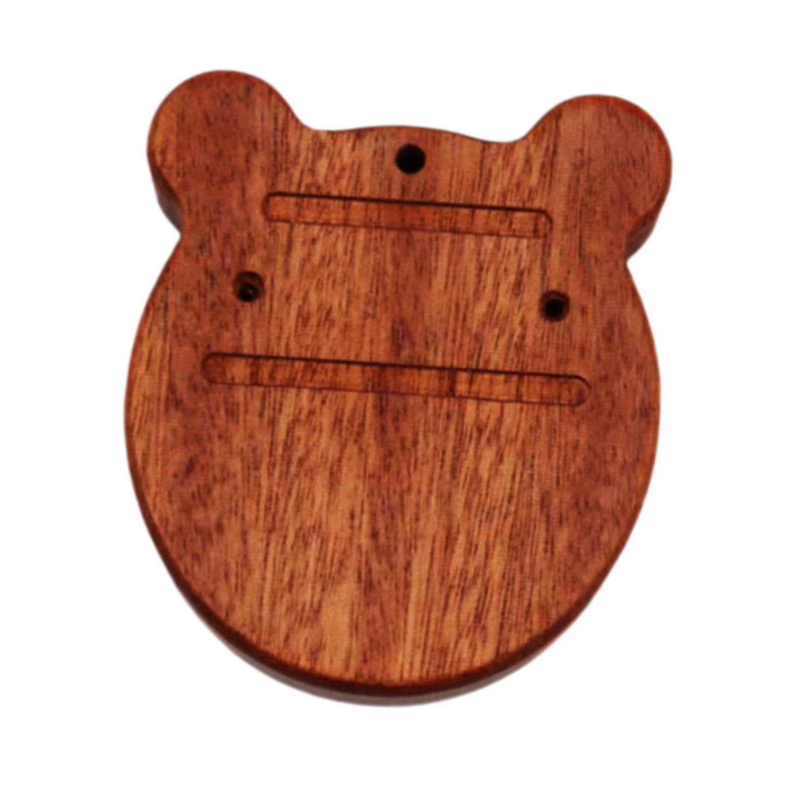 Solid Wood Kalimba Baseboard Replacement 62x60mm for 8 Key Thumb Piano