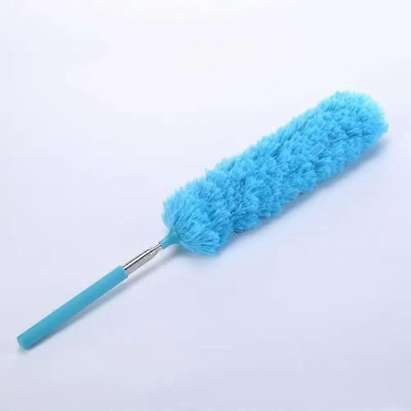 Flexible Microfiber Duster with Extendable Handle for Household Cleaning and Tight Gaps  Blue
