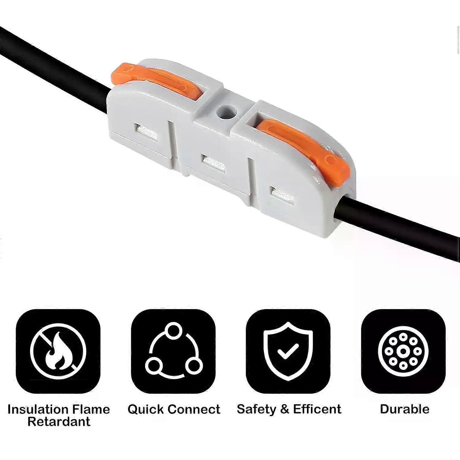 20/34/50PCS Lever Wire Connectors 1 to 1 Inline Assemblable Wire Connector Electrical Connectors Wire Terminals