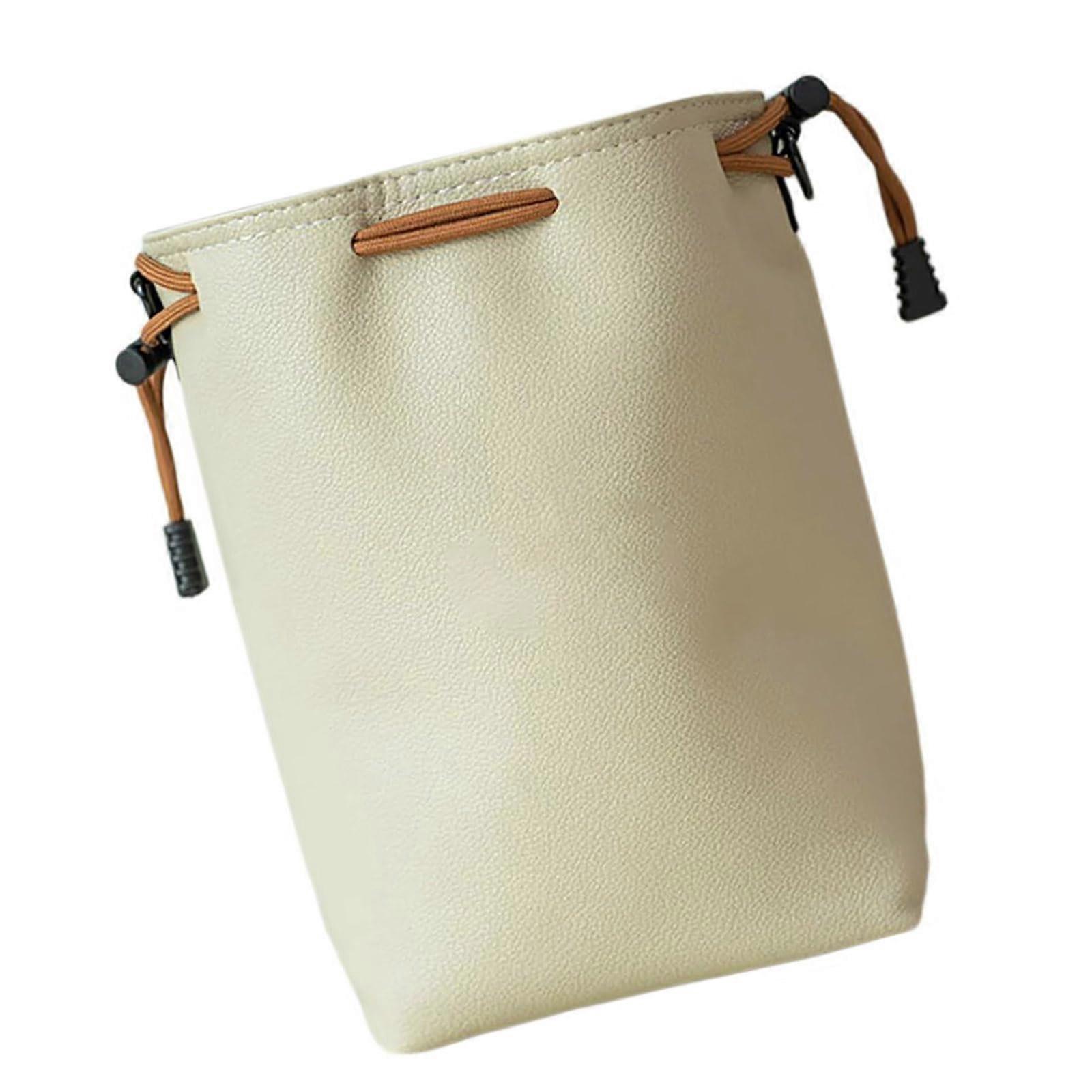 Vintage DSLR Camera Shoulder Bag, Soft Protective Drawstring Case, Compact Travel Storage