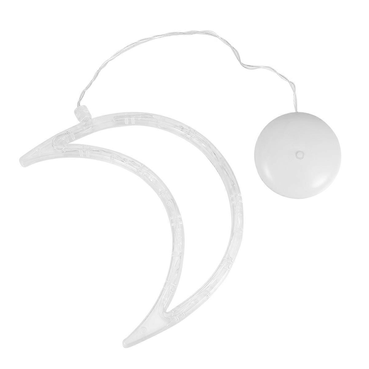 Christmas Suction Cup Lamp for Decor 2Pcs Moon Shape Ceiling Lamp with Creative Design