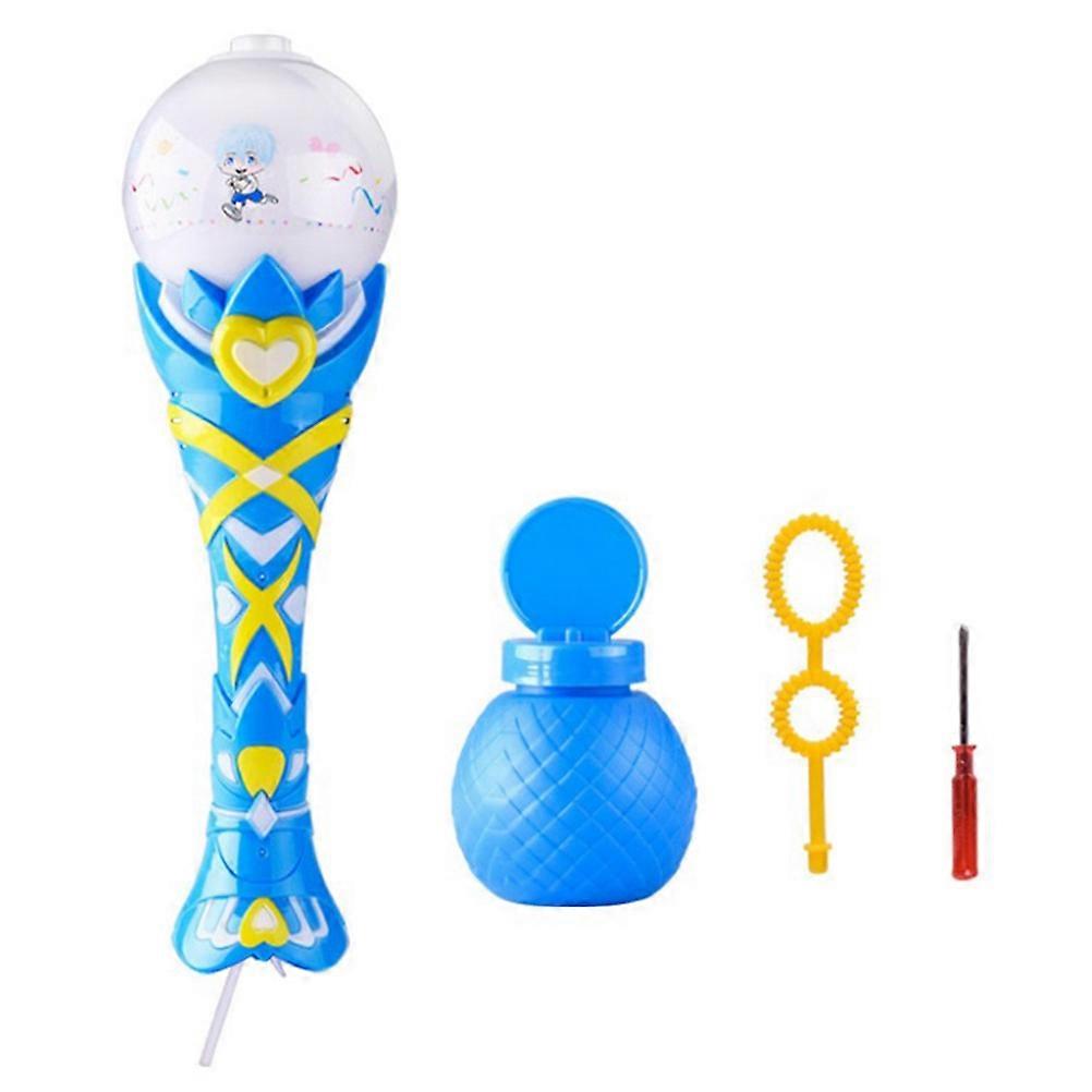 Electric Bubble Wand Bubble Maker for Children Featuring Light and Music