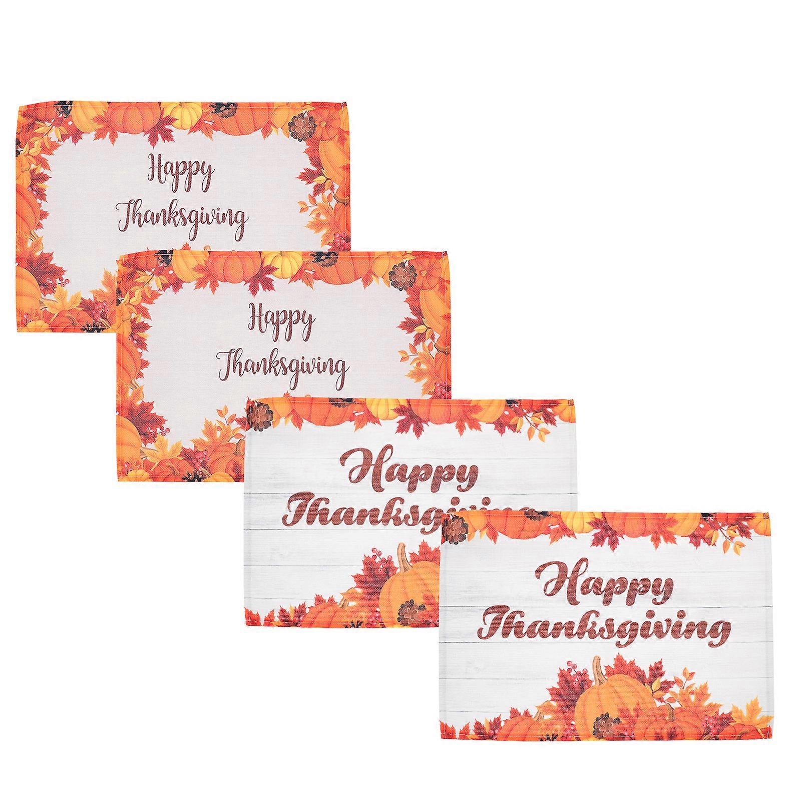 Home Use Decorative Placemat Thanksgiving Table Mat 8Pcs Set