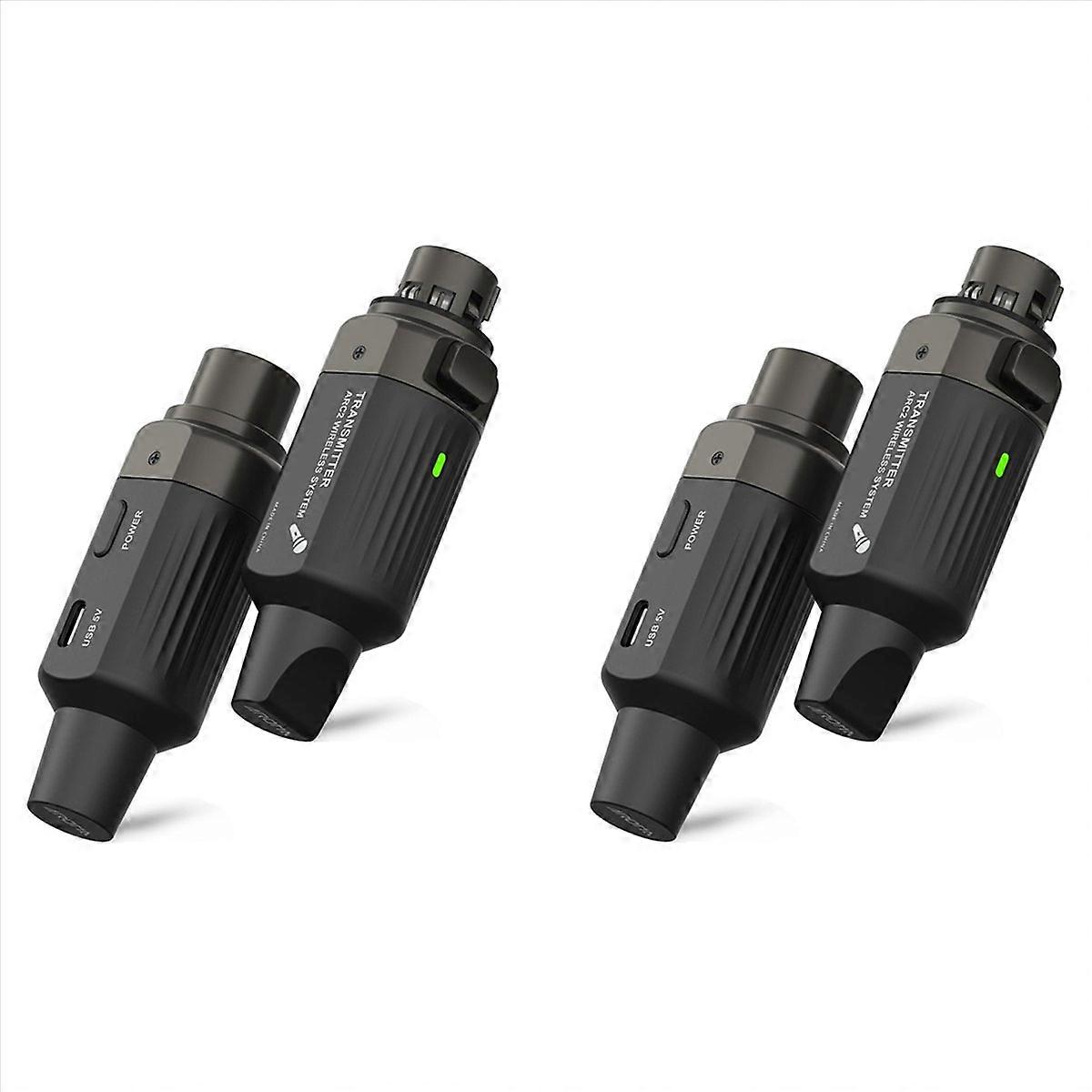 2X AROMA ARC2 Wireless Microphone System XLR Microphone Transmitter Receiver for Dynamic/Harmonic Mi