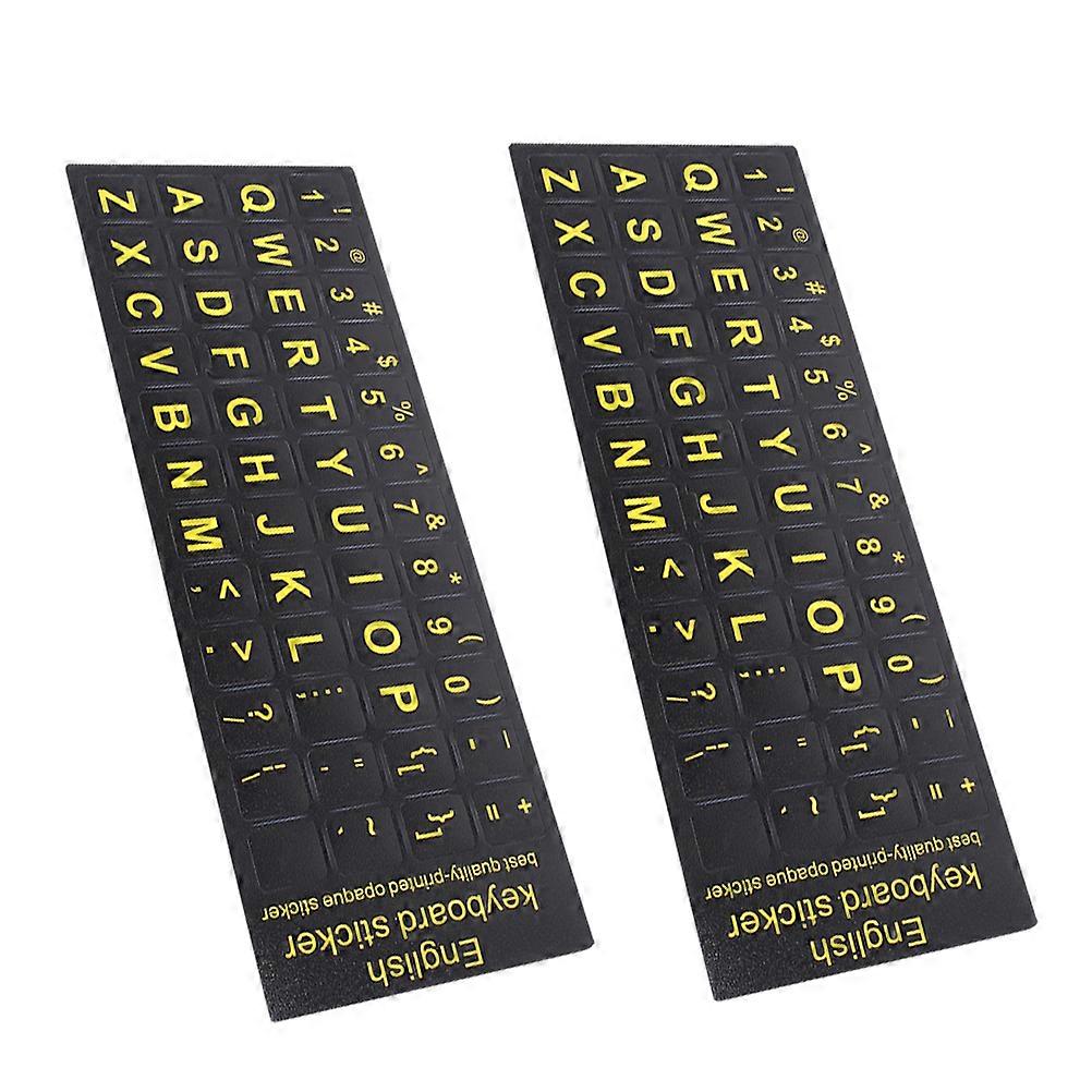 Computer Keyboard Stickers for English Typing 2Pcs Dustproof and Durable