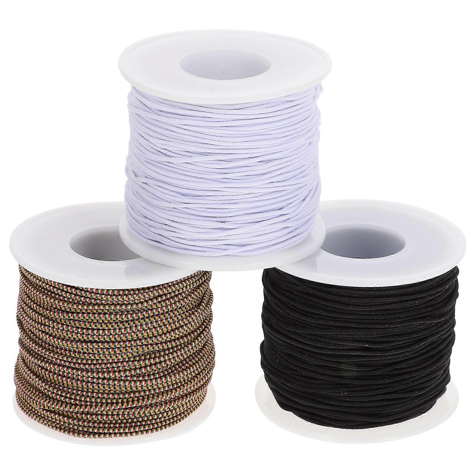 Elastic Bracelet Cord for DIY Jewelry Making Thread 3 Rolls Multipurpose Craft String