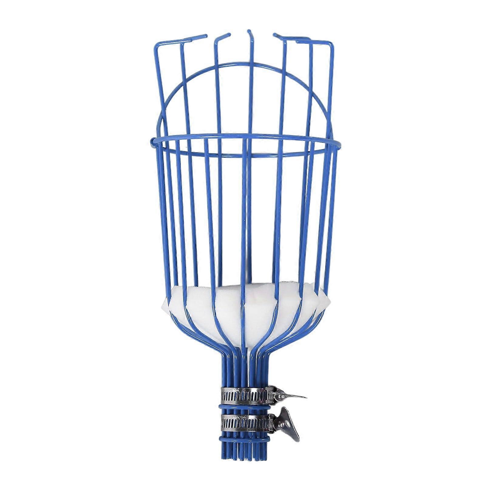 Blue Fruit Picker Tool Detachable Fruit Harvester Attachment for 3cm Pole Efficient Ladder Picking