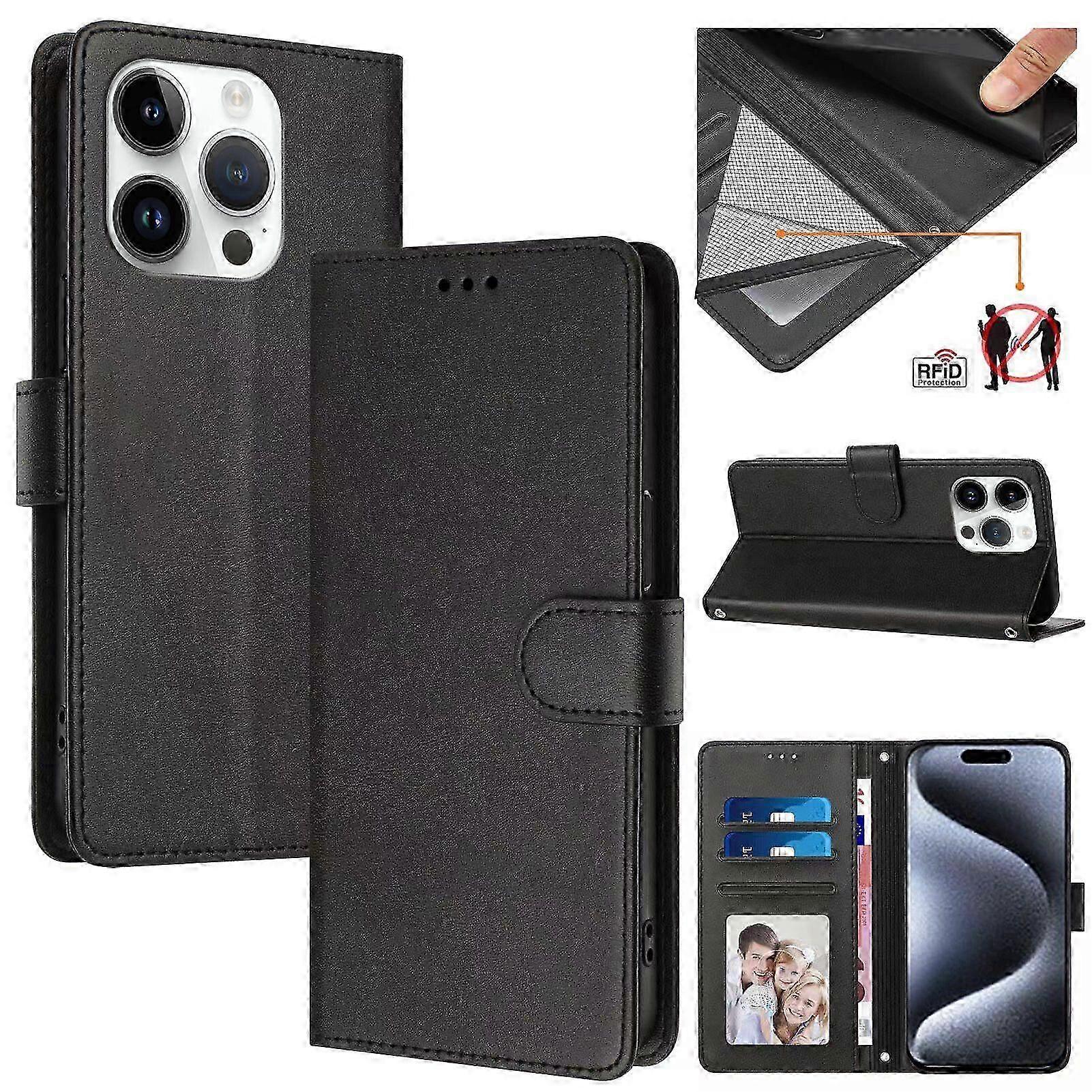 Case for 14 PRO MAX Blocking Flip Book Leather Wallet Cover