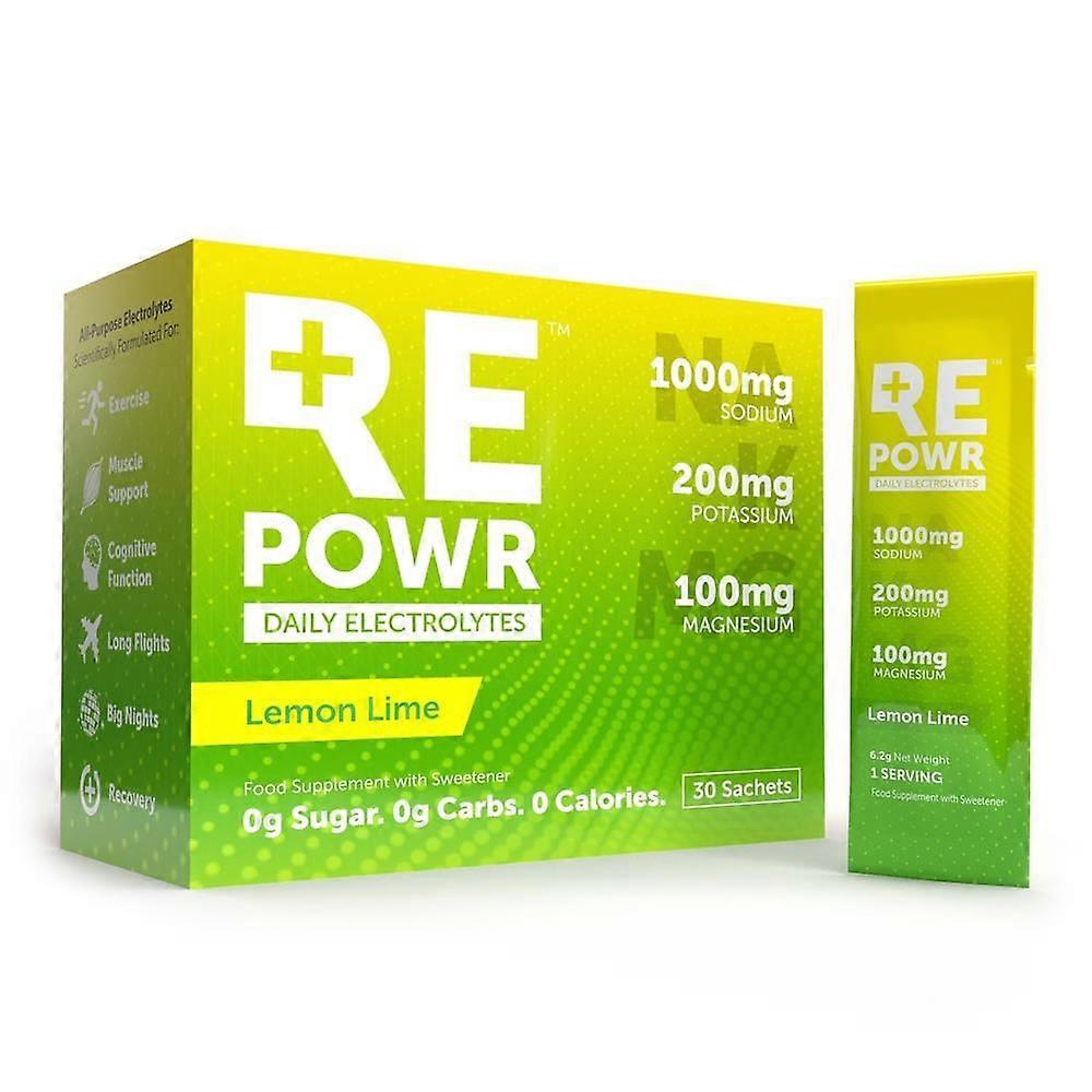 REPOWR Daily Electrolytes Lemon Lime 30 Sachets