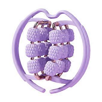 Massageroller met 18 wielen, spieropbouwende massager, massagetool, anti-paars