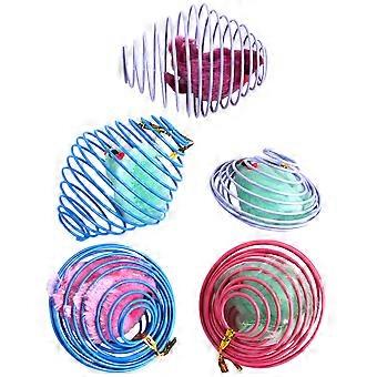 Ensemble de 5 jouets interactifs pour chats : souris en cage en peluche pour l'entraînement des animaux de compagnie.