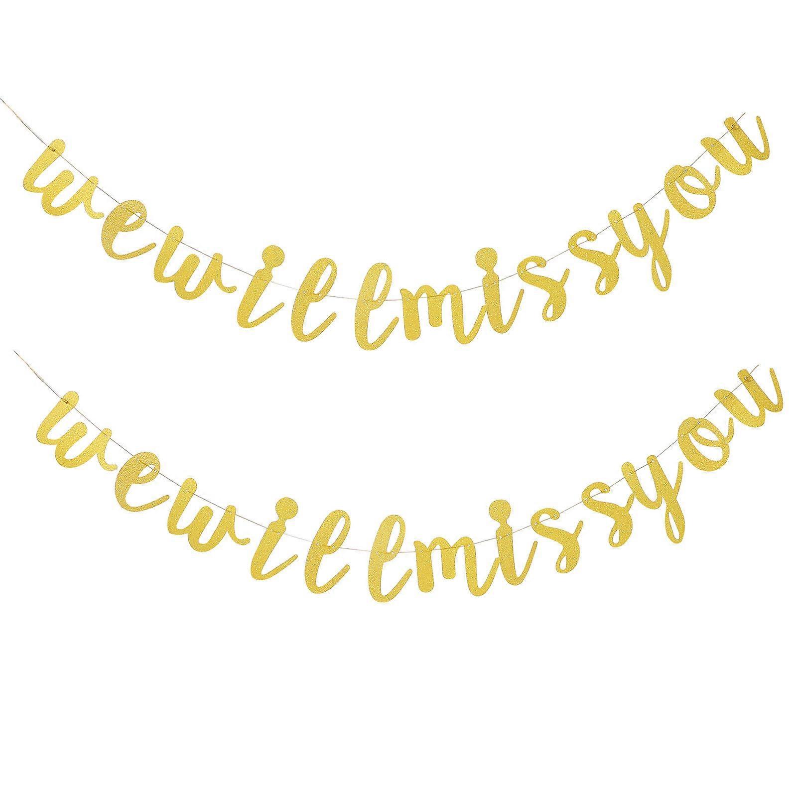 Decor Golden We Will Banners 4Sets