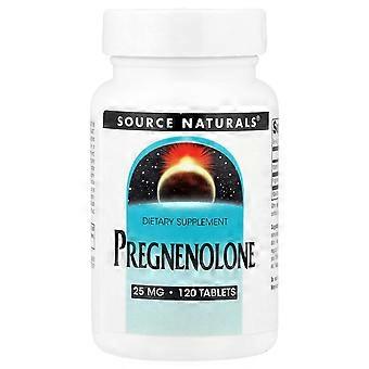 Fonte Naturals, Pregnenolona, 25 mg, 120 Comprimidos