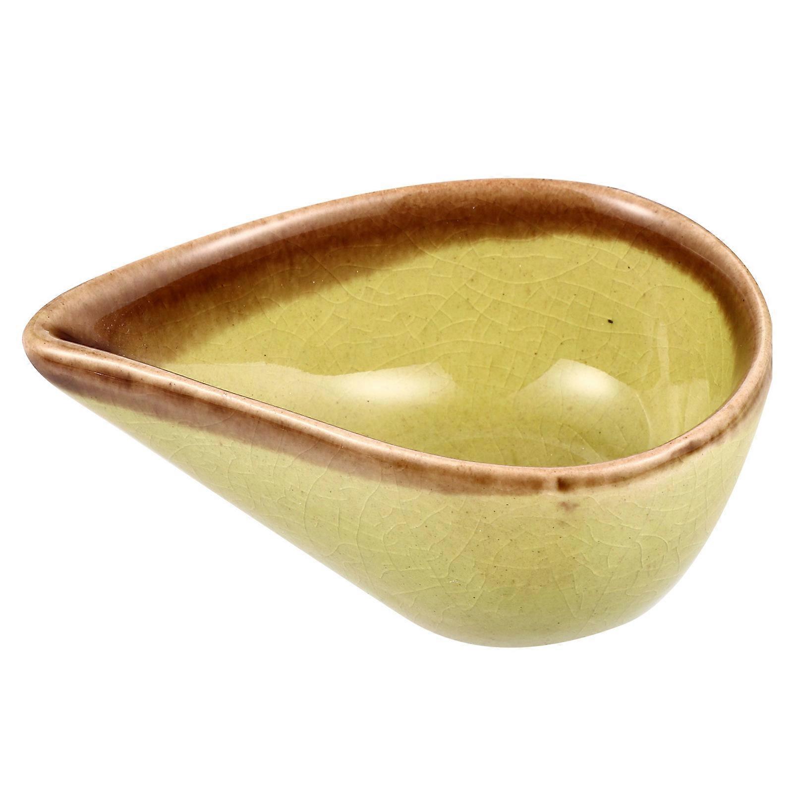 Small Ceramic Dish for Mud Mask Holder 2Pcs Green Ceramic Plate