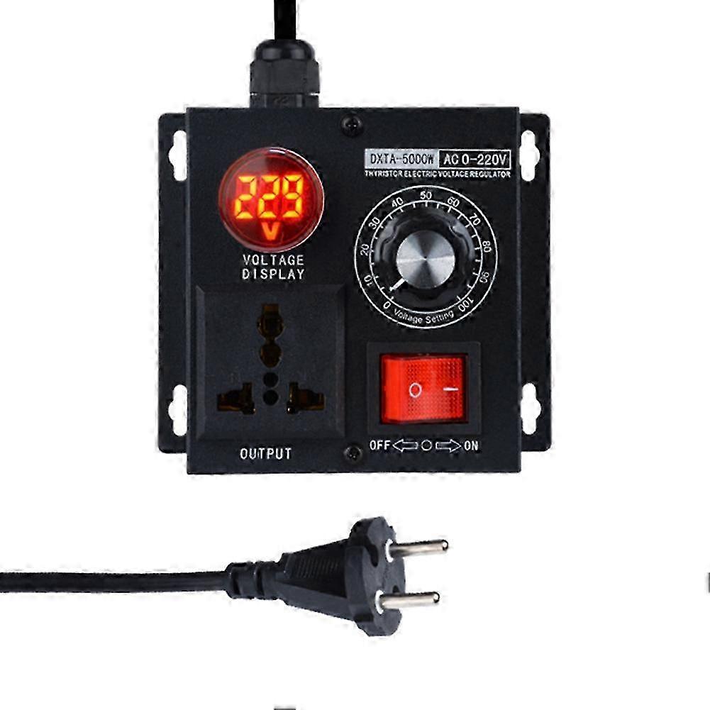 Variable Voltage Regulator 5000W Speed Temperature Light Voltage Uelatic Pressure Controller EU Plu