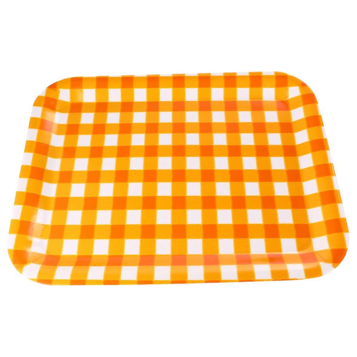 Long Rectangular Plate for Kitchen Use 1Pcs Yellow Food Tray