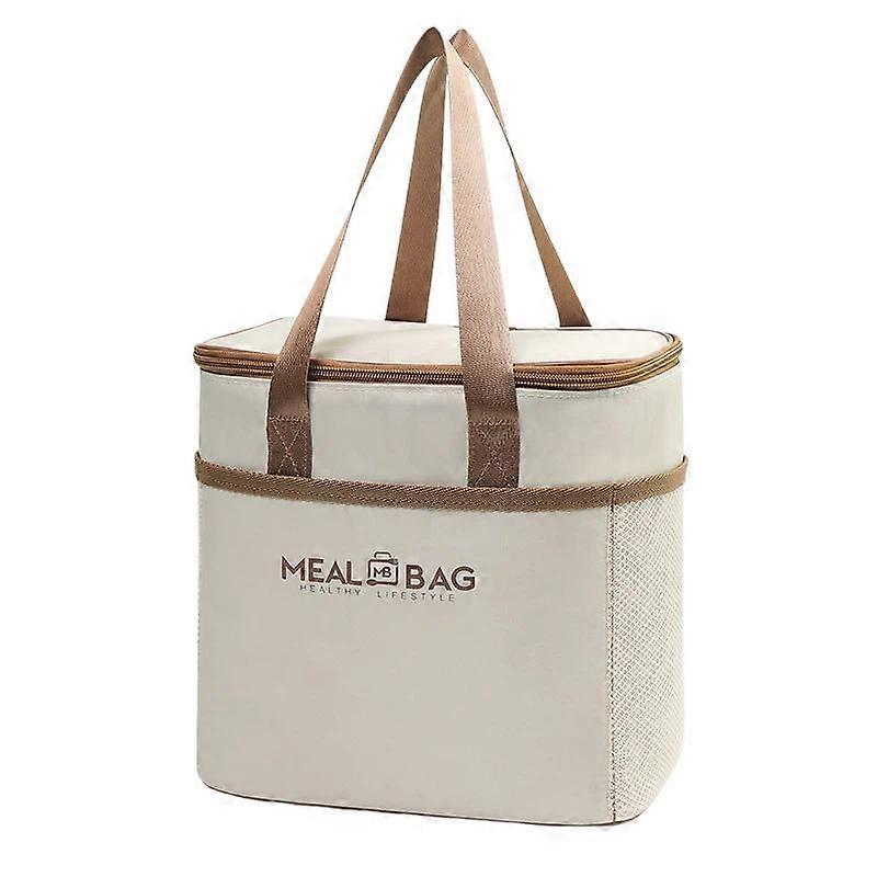 Insulated Square Lunch Bag with Handles Large
