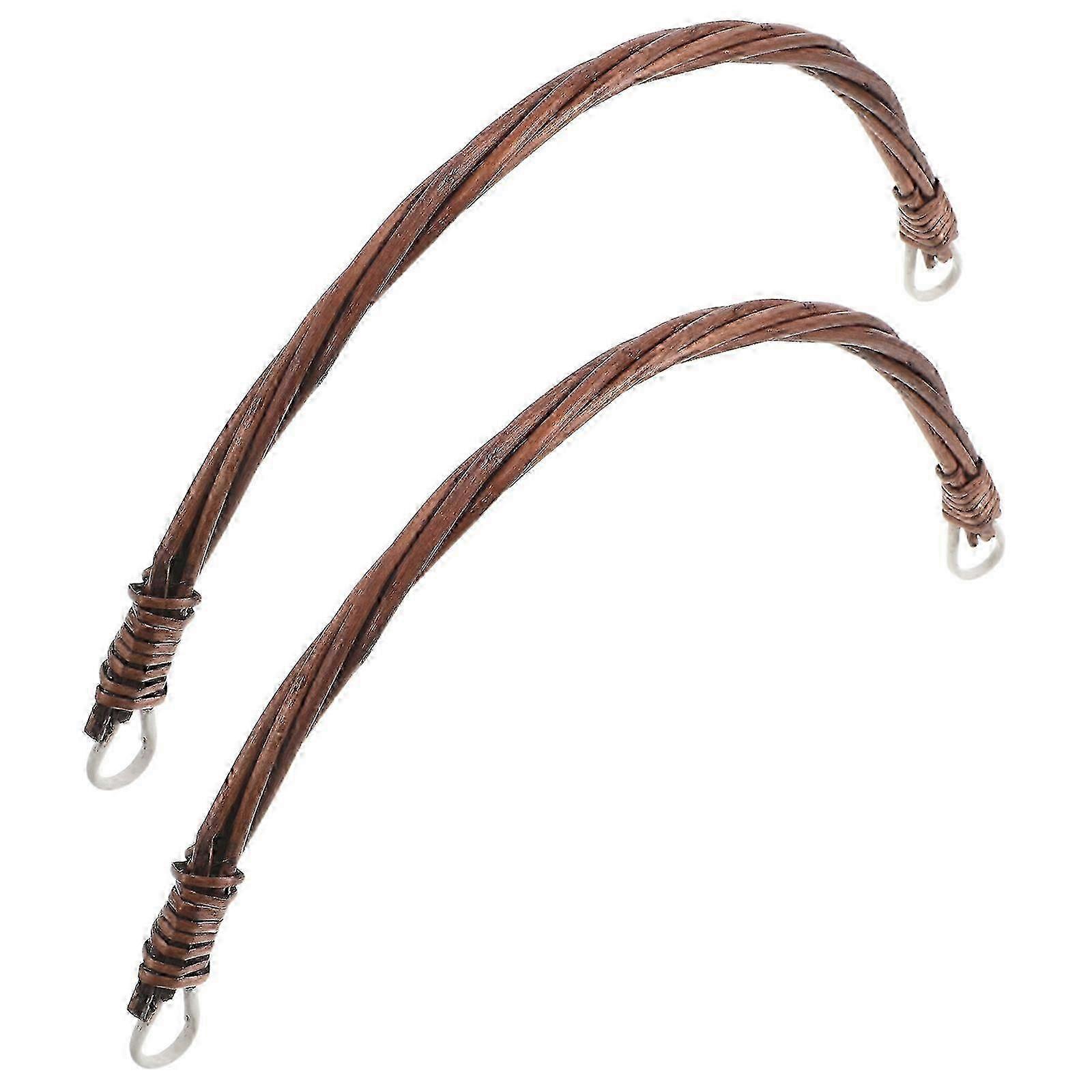 Picnic Basket Handle Replacement Rattan Handle Comcompatibletable Grip 2Pcs