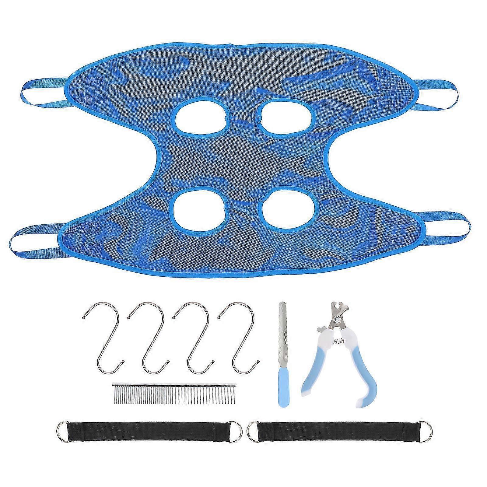 Pet Grooming Hammock,1Set with Hooks and Straps