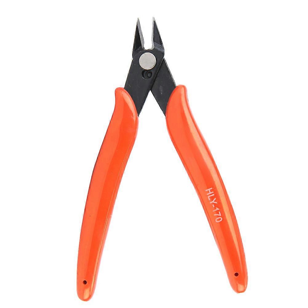 Mini Diagonal Pliers Electrical Wire Cable Cutter Side Snips Flush Pliers Hand Tool (Red)