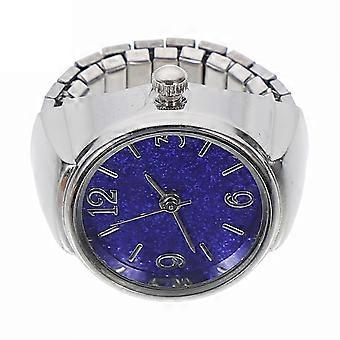 Montre-bracelet unisexe tendance à quartz, en alliage de zinc bleu.