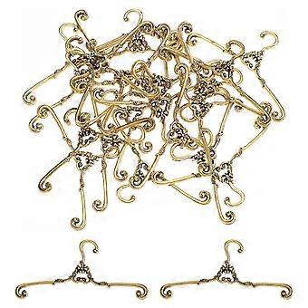 Cabides de metal duráveis ​​para mini bonecas, ideais para pendurar roupinhas (24 unidades).
