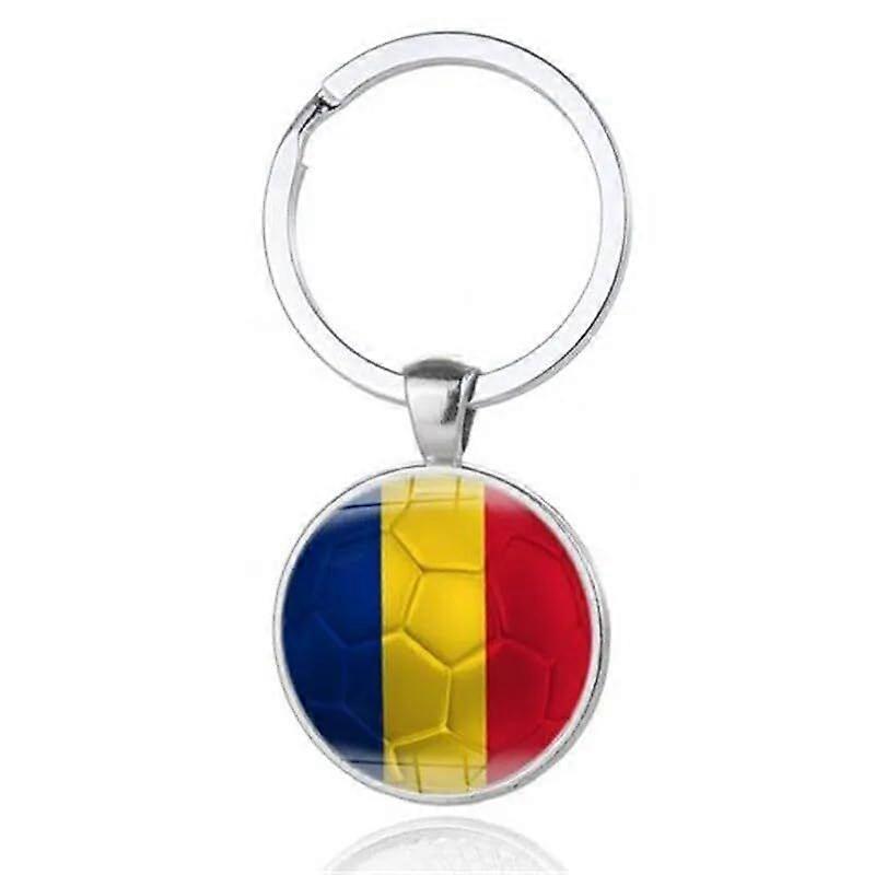 Art Attack Romanian Flag Soccer Keychain