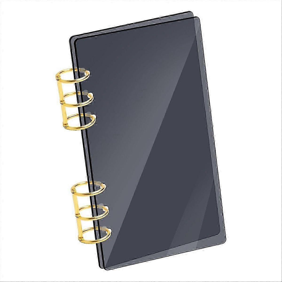 A6 Binder Black Acrylic Notebook Cover
