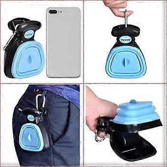Folding Dog Poop Dispenser - Travel Waste Handler with 15 Waterproof Bags for Easy Cleanup on Dog Walks
