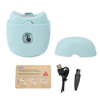 Safety Alloy Auto Nail Clipper, Quick Electric Trimmer for Kids & Seniors, Tea Green