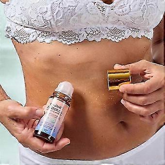 Roll-on de aceite de ricino dorado orgánico con cuarzo rosa, aceite corporal puro para la piel, 50 ml, 25-26