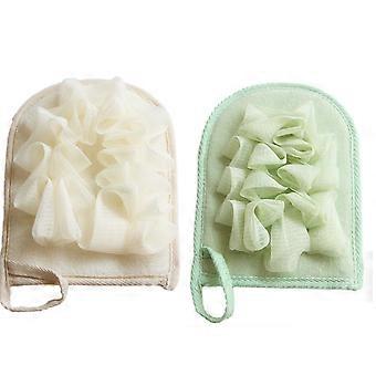 Bath Sponge Mesh Bath Sponge Pads for Bathing Use with Shower Pouf Random Color