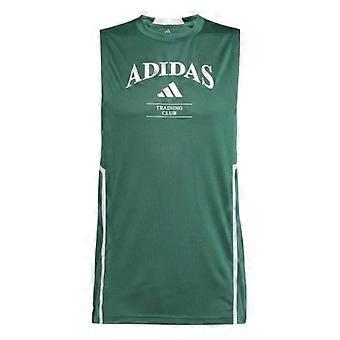 Adidas Mens Logo Printed Crew Neck Sleeveless Tank Top