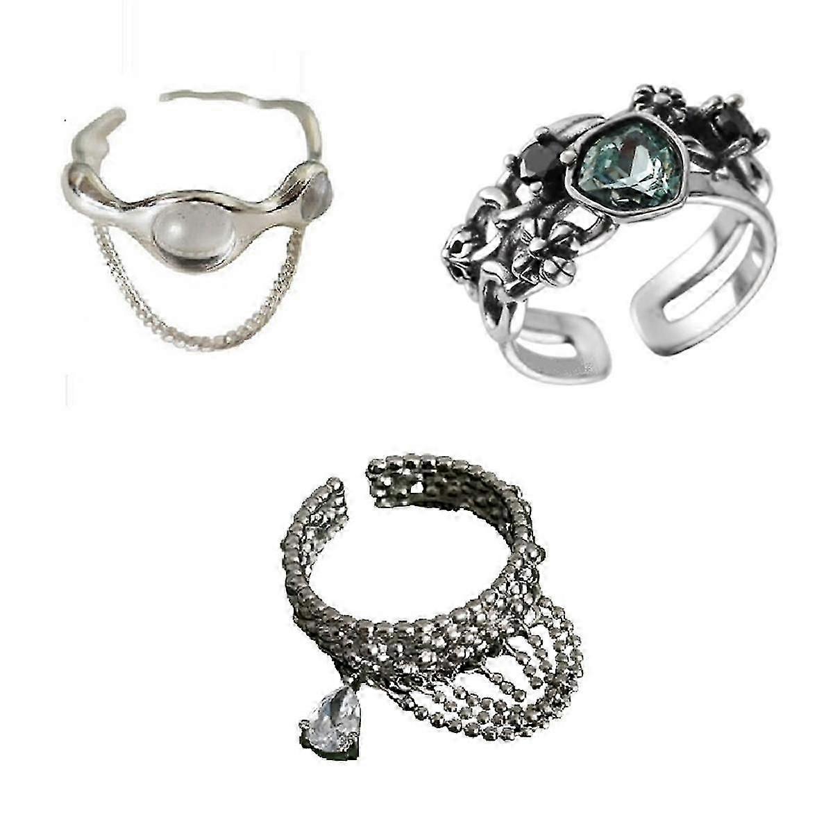Open Ring Irregular Multi-line Ring Women's Ring