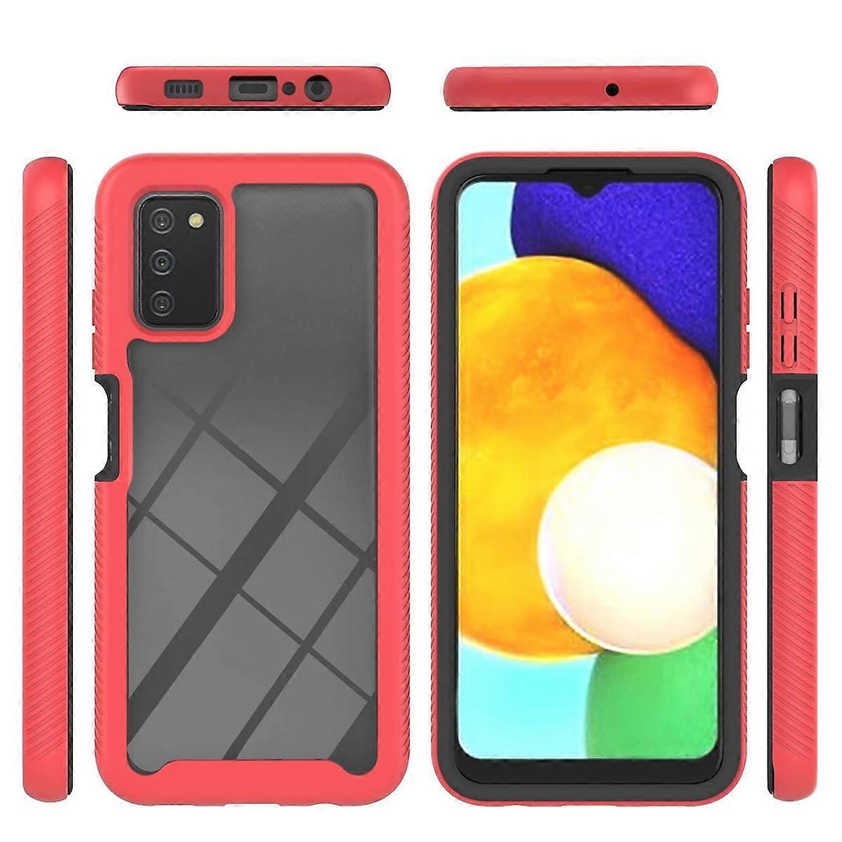 Transparent Shell Phone Protective Shell for A03s Red Case