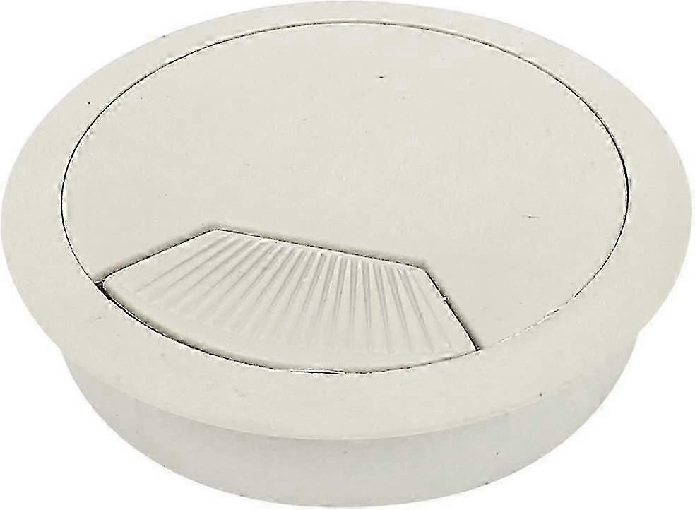 Plastic Table Cable Grommet Entry 70mm Cable Diameter Off-white