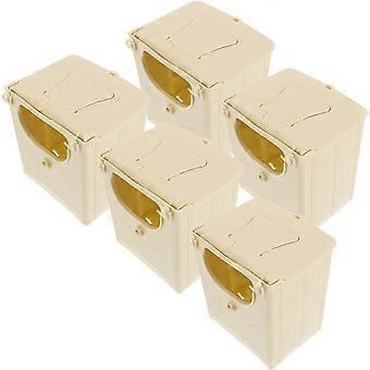 5Pcs Plastic Bird Nesting Boxes for Parakeets Lovebirds Parrots Breeding Roosting Cage Safe Lightweight Design Easy to Clean for Small Birds