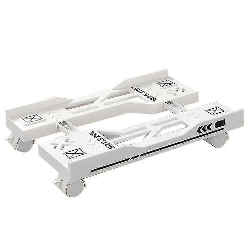 Adjustable Computer Host Bracket Mobile PC Holder Cart Computer Tower Stand White