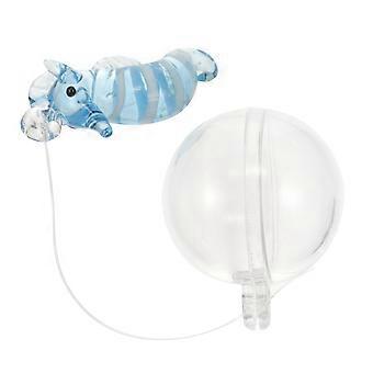 Ornement flottant en verre représentant un hippocampe pour aquarium