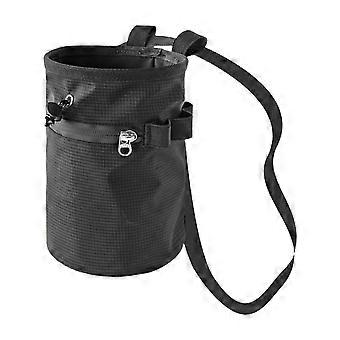 Waterproof Climbing Chalk Bag with Zipper Pocket, Carabiner and Adjustable Strap for Bouldering