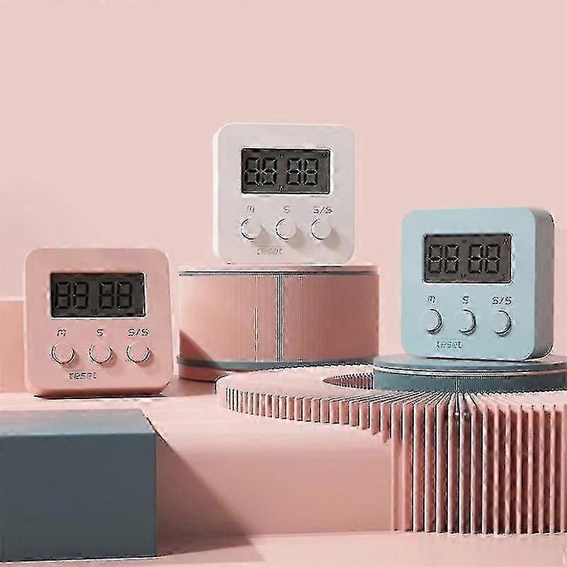 Minimalist Square Digital Kitchen Timer Countdown Time Management Alarm Clock