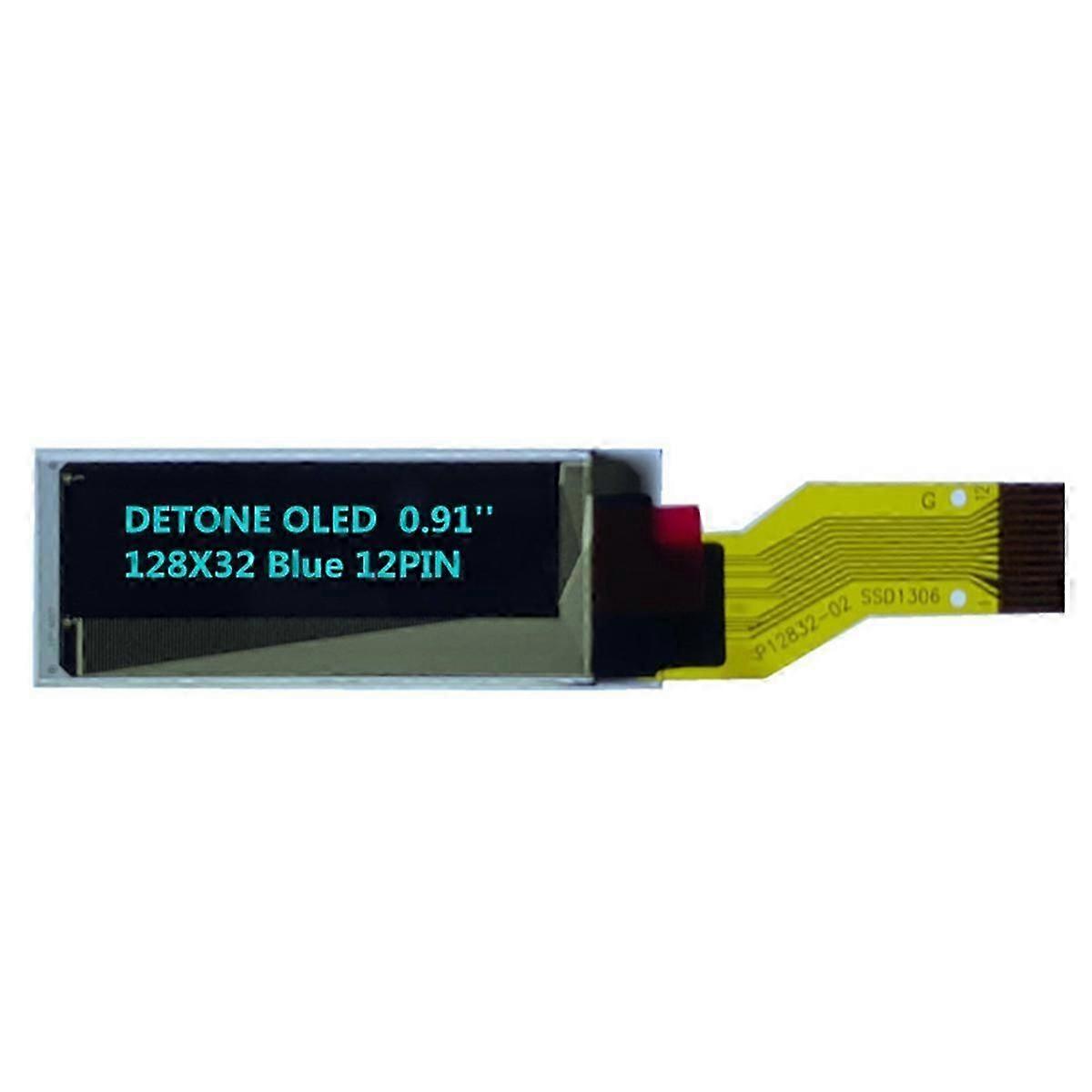 0.91 inch dot matrix OLED display for microcontroller projects with serial port connection