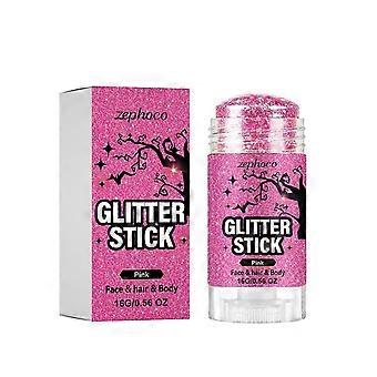 Halloween-Schimmer-Make-up-Stick, rosa Glitzer für Gesicht und Körper