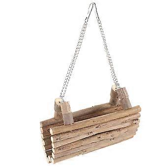 Wooden Hamster Swing Toy for Playing with Hanging Hammock